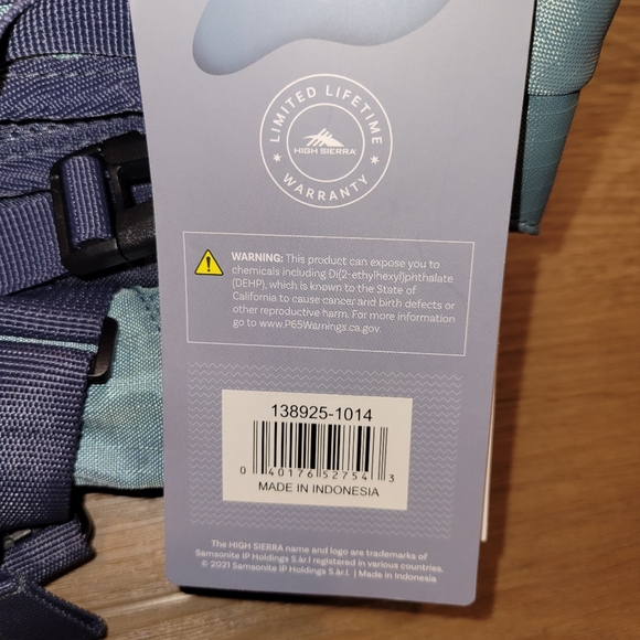High Sierra Pathway 2.0 Hiking Backpack 60L Artic Blue New MSRP $105 - Picture 6 of 9